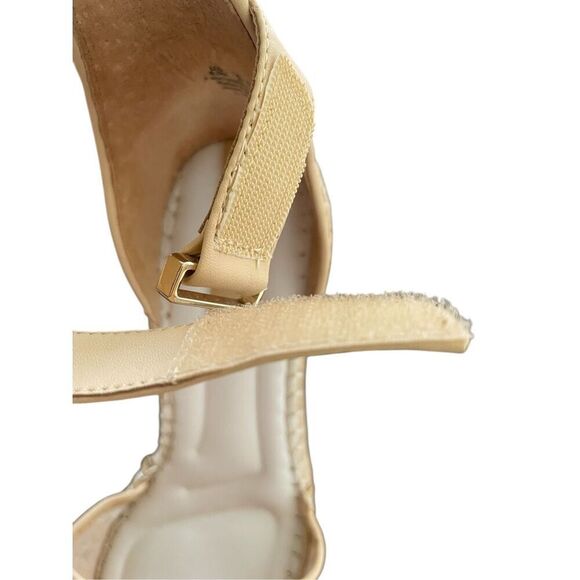 Franco Sarto Marsha Espadrille Wedge Sandals Beige Size 8.5 M - Picture 3 of 16